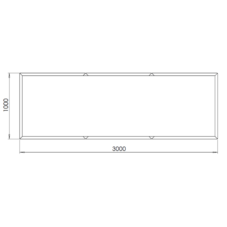 Korito za rože iz jekla corten Texas xxl 300 x 100 cm