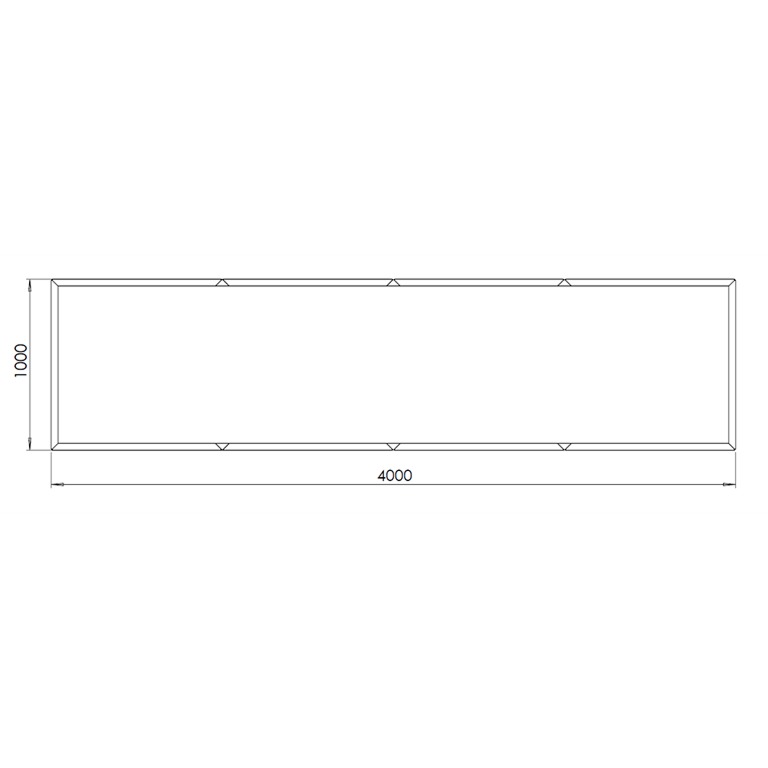 Korito za rože iz jekla corten Texas xxl 400 x 100 cm