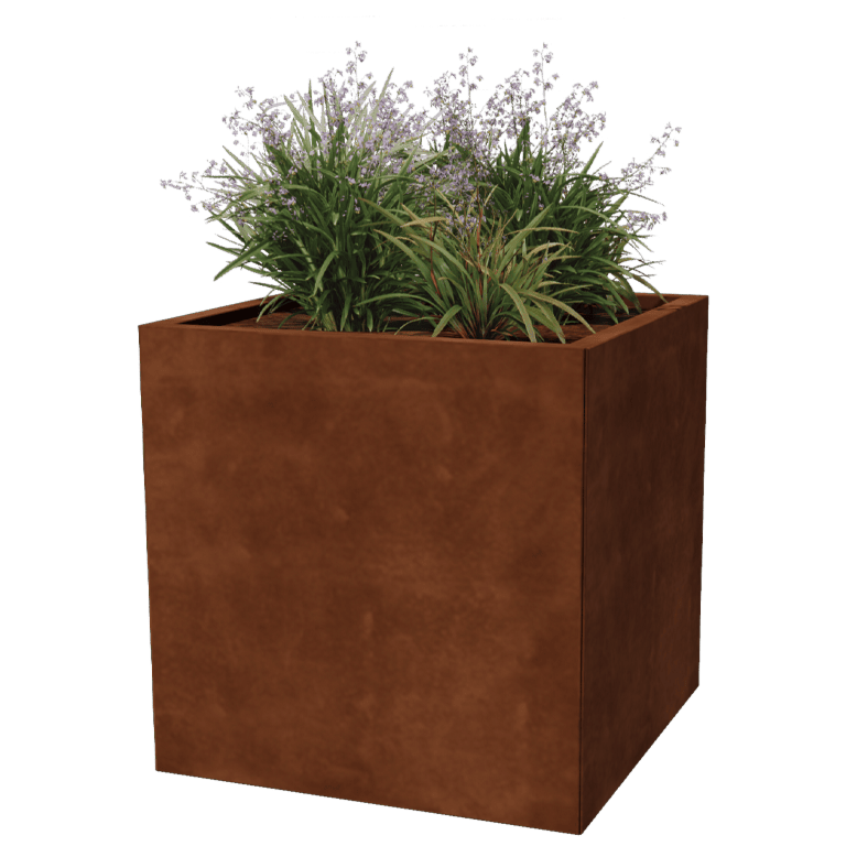 Korito za rože iz jekla corten Miami 70 x 70 cm