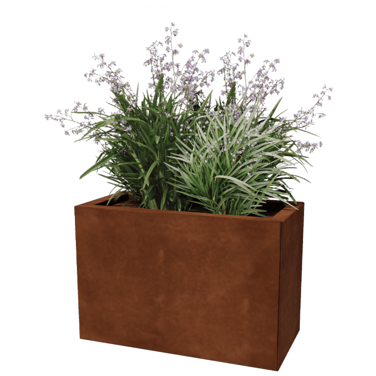 Korito za rože iz jekla corten Texas 30 x 60 cm