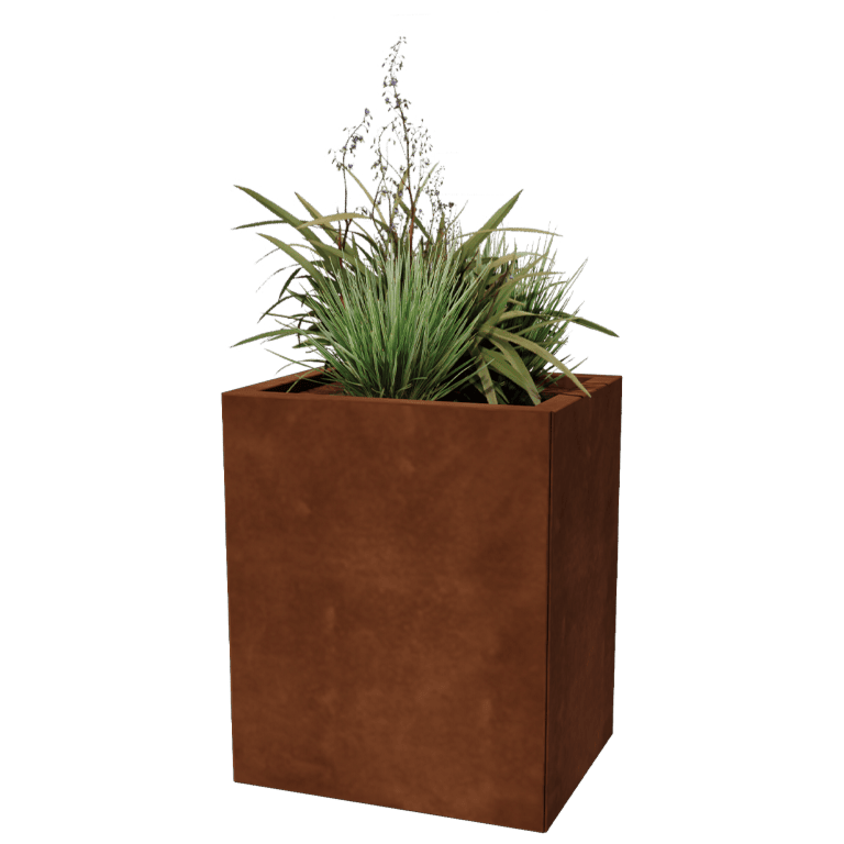 Korito za rože iz jekla corten Texas 40 x 50 cm