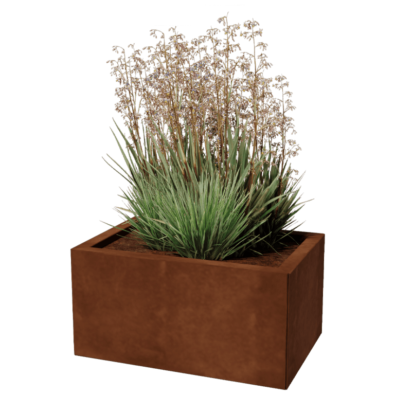 Korito za rože iz jekla corten Teksas 40 x 60 cm