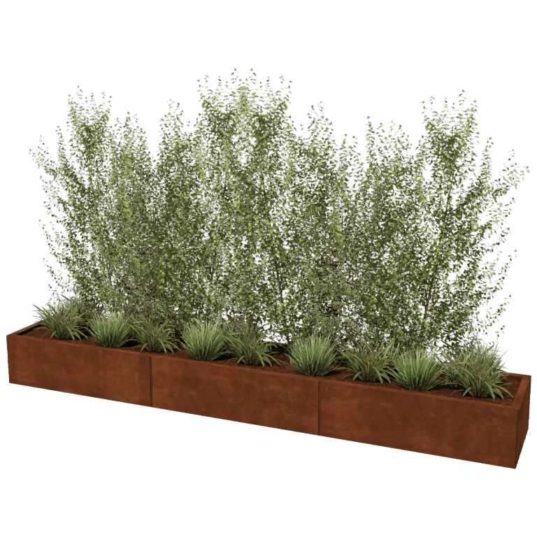 Korito za rože iz jekla corten Texas xxl 300 x 50 cm