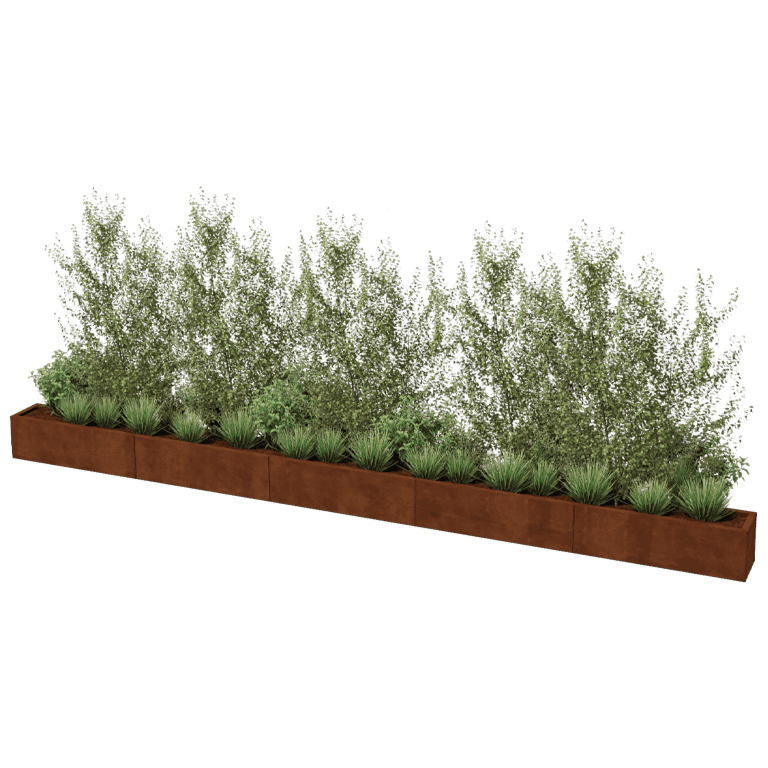 Korito za rože iz jekla corten Texas xxl 500 x 30 cm