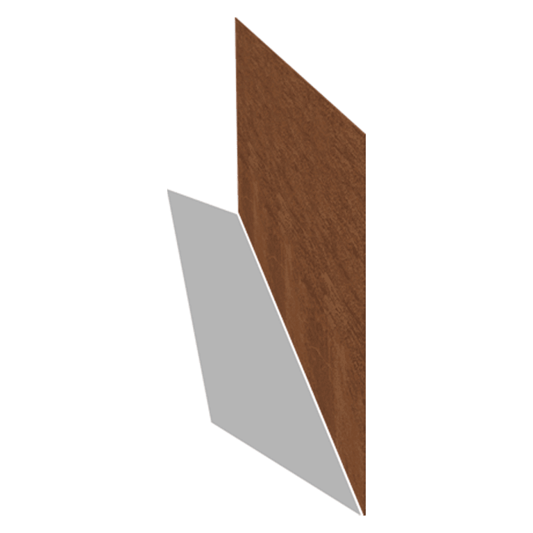 Obrobe za gredice iz jekla corten ravno 37,5 cm (dolžina 150 cm)