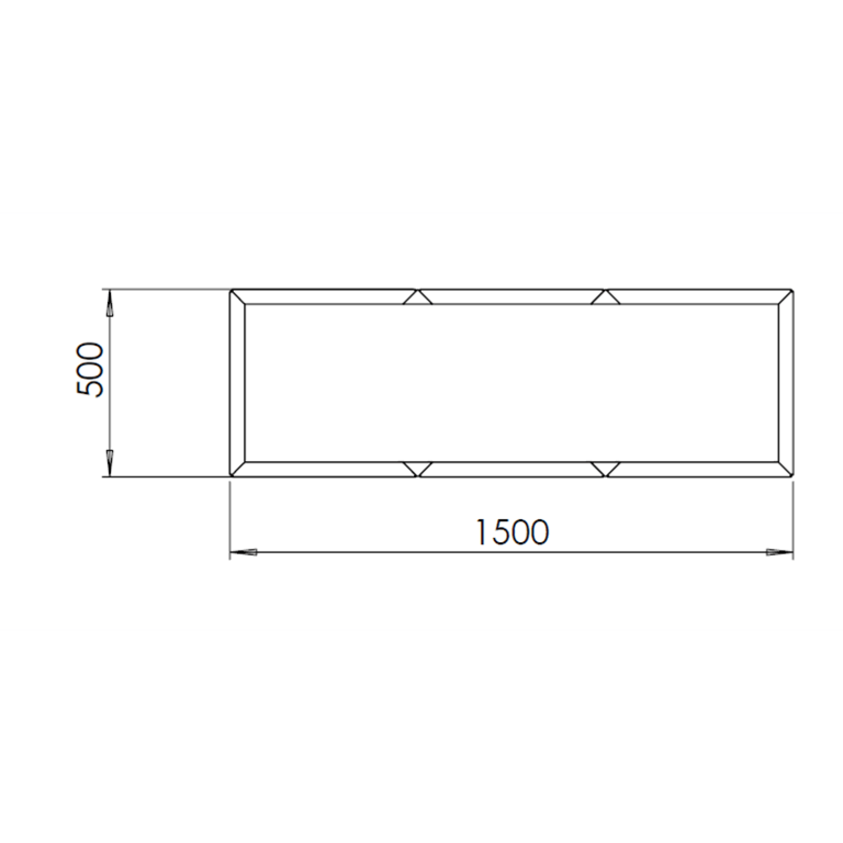 Korito za rože iz jekla corten Texas xxl 150 x 50 cm
