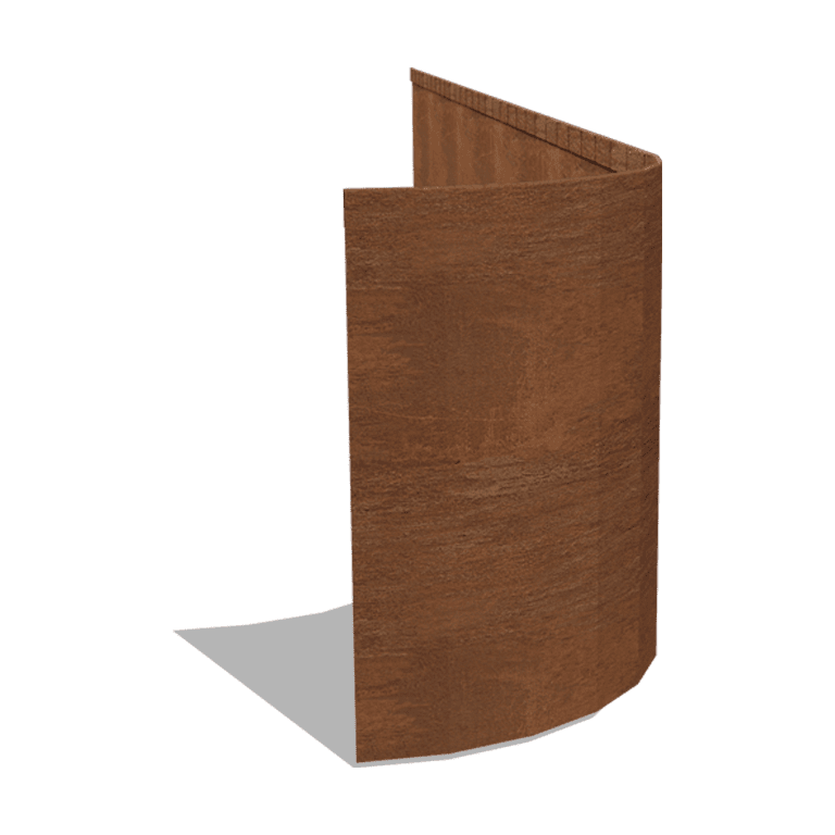 Obrobe za gredice iz jekla corten sploščeno FLEX 45 cm (dolžina 240 cm)