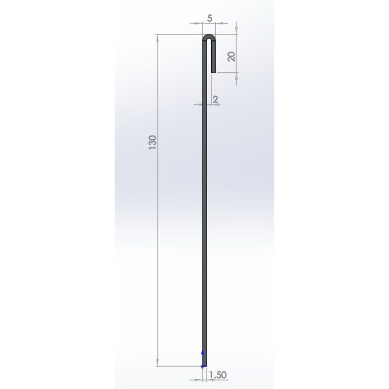 Obrobe za gredice iz jekla corten sploščeno 13 cm (dolžina 240 cm)