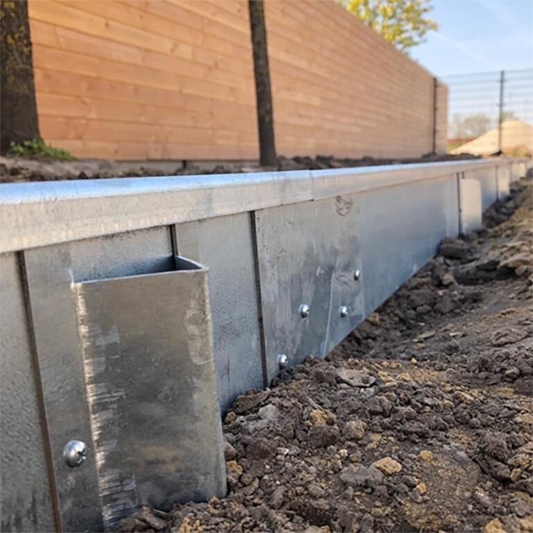 Obrobe za gredice iz jekla corten sploščeno 13 cm komplet na 24 metrov