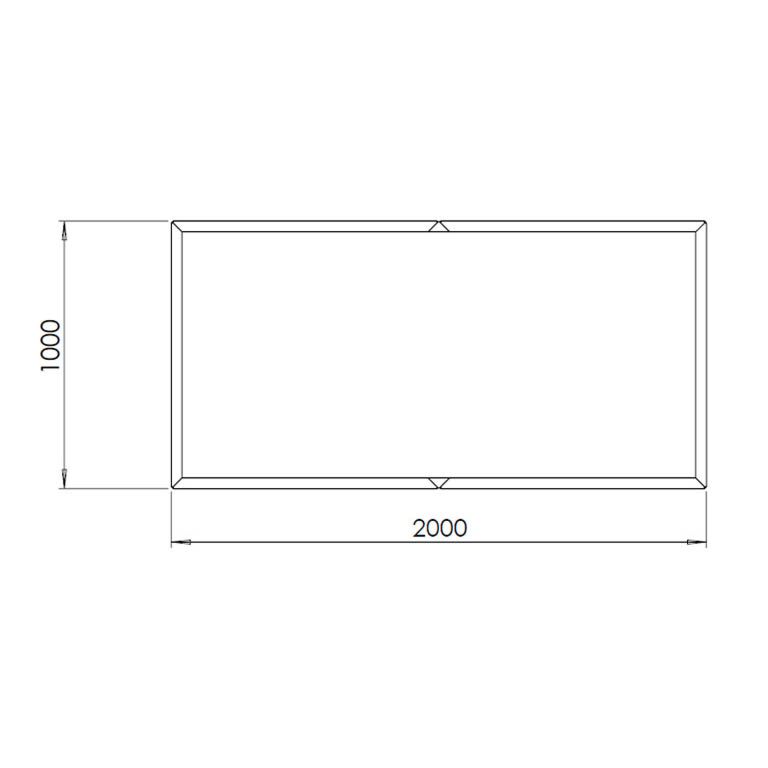 Korito za rože iz prašno barvanega jekla Texas xxl 200 x 100 cm