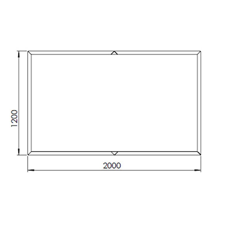 Korito za rože iz prašno barvanega jekla Texas xxl 200 x 120 cm