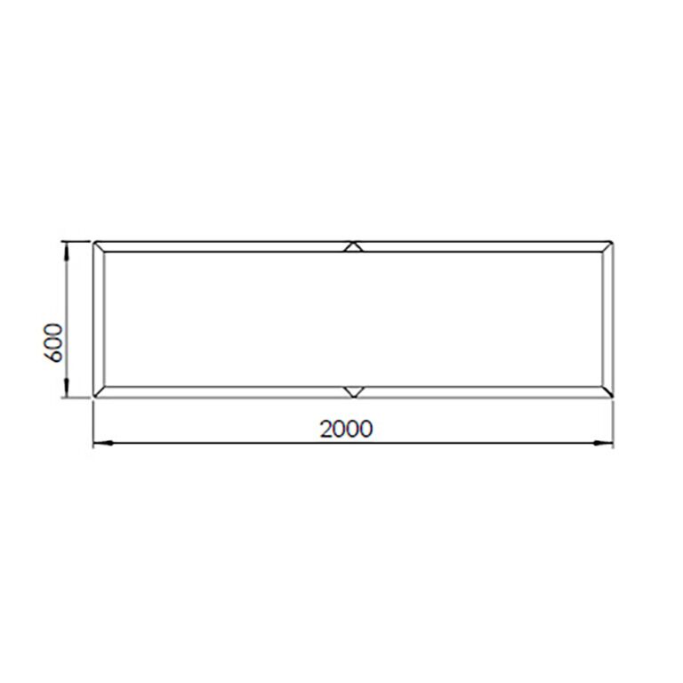 Korito za rože iz prašno barvanega jekla Texas xxl 200 x 60 cm