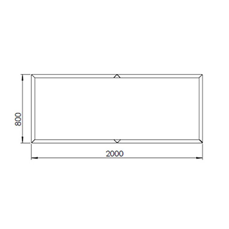 Korito za rože iz prašno barvanega jekla Texas xxl 200 x 80 cm