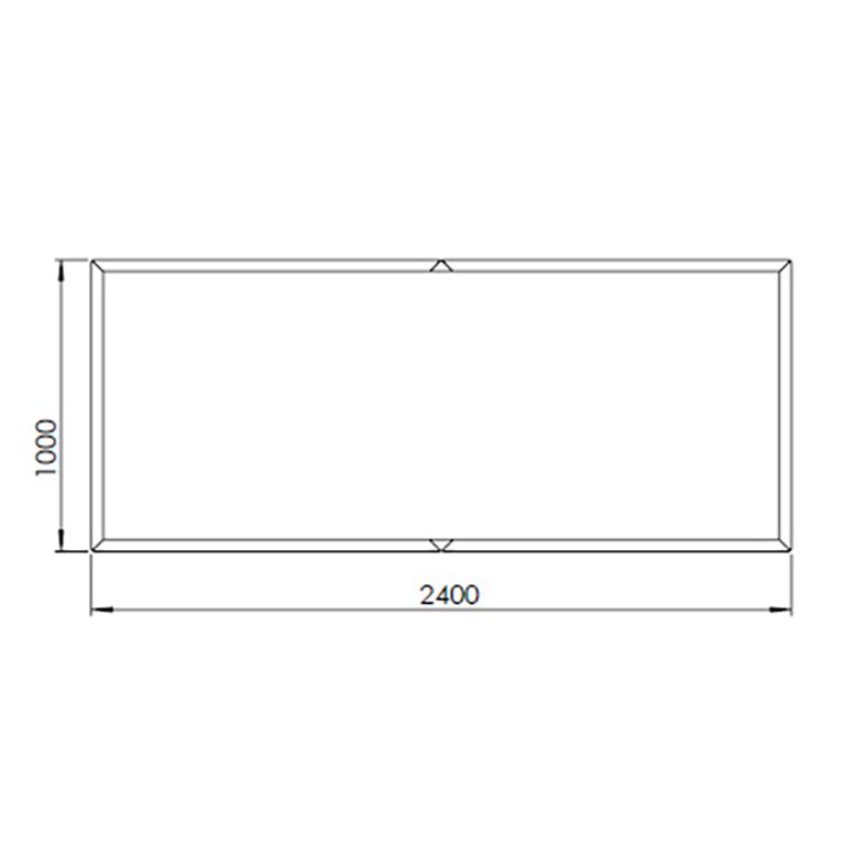 Korito za rože iz prašno barvanega jekla Texas xxl 240 x 100 cm