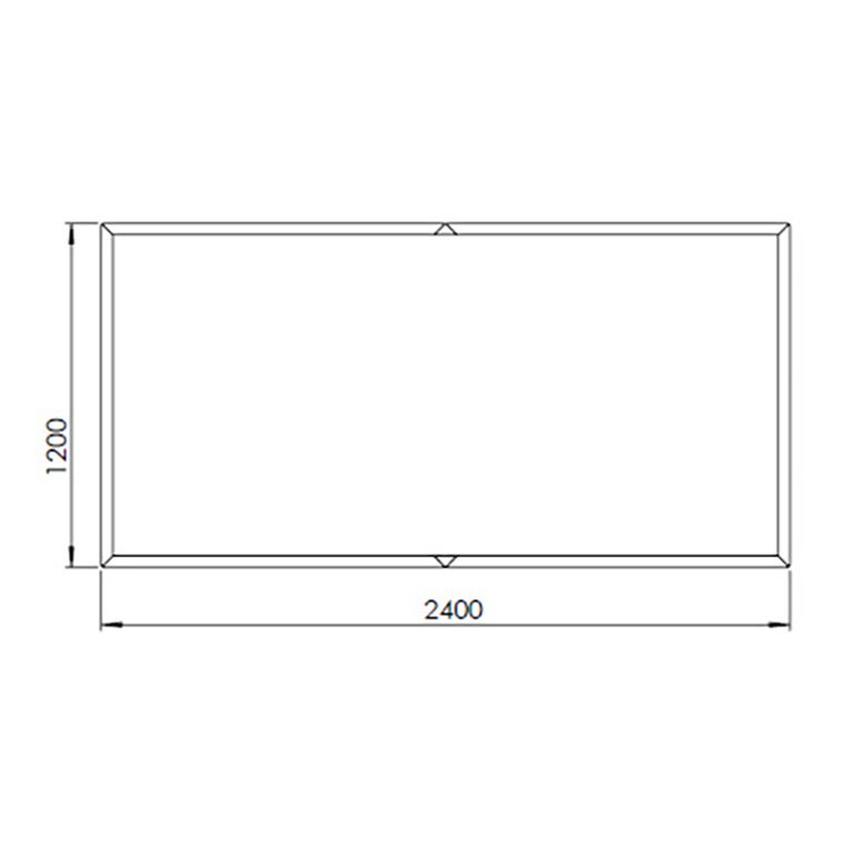 Korito za rože iz prašno barvanega jekla Texas xxl 240 x 120 cm