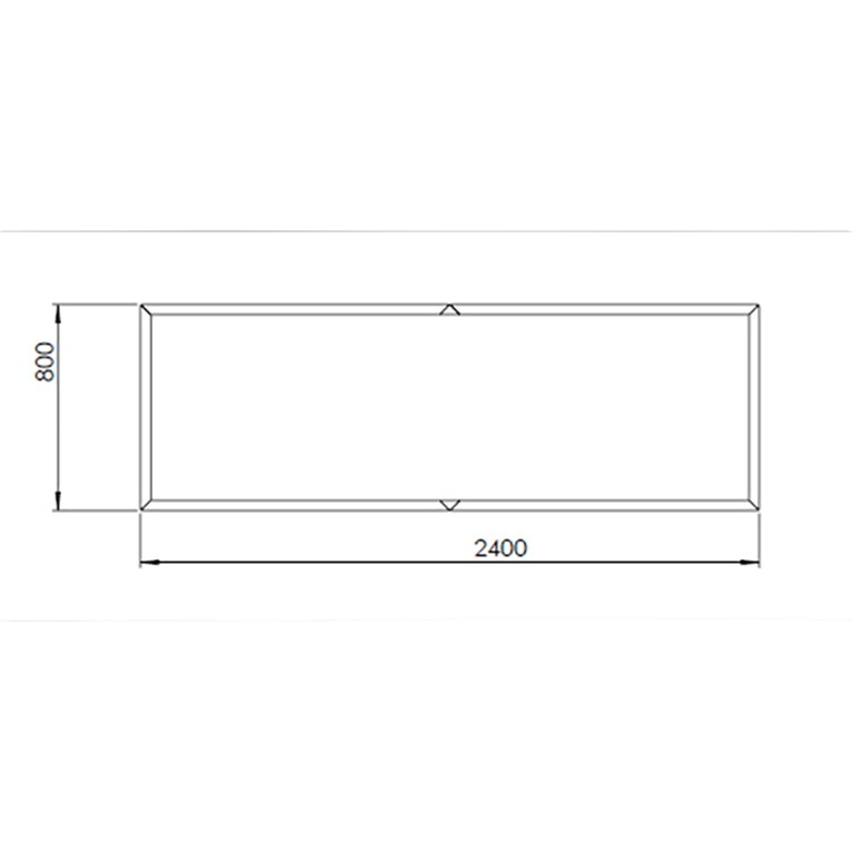 Korito za rože iz prašno barvanega jekla Texas xxl 240 x 80 cm