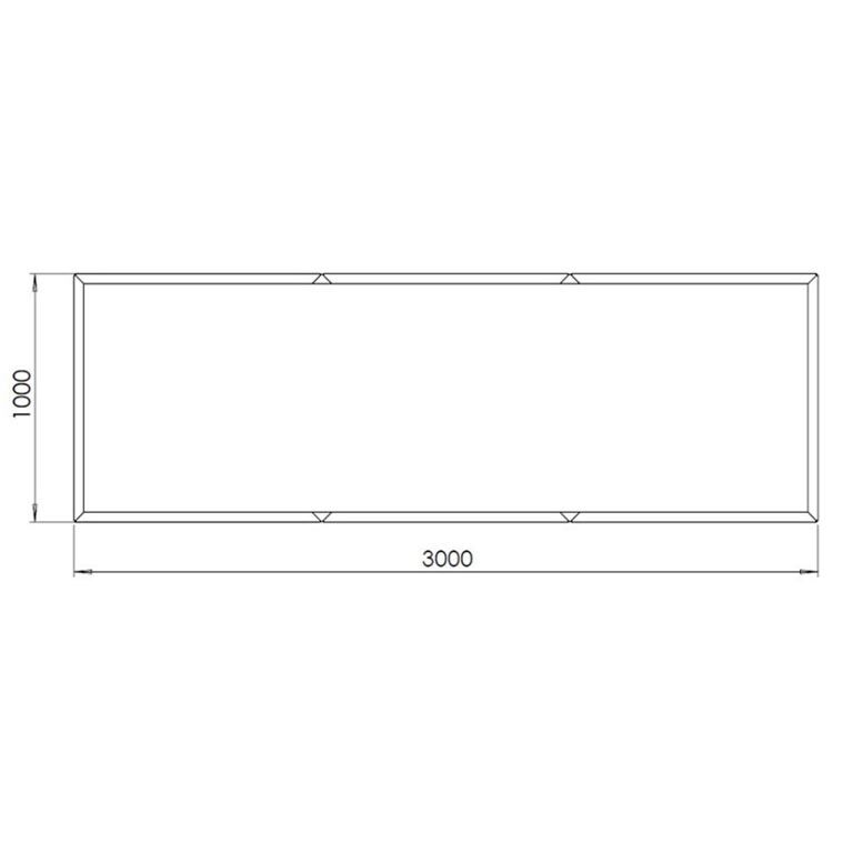 Korito za rože iz prašno barvanega jekla Texas xxl 300 x 100 cm