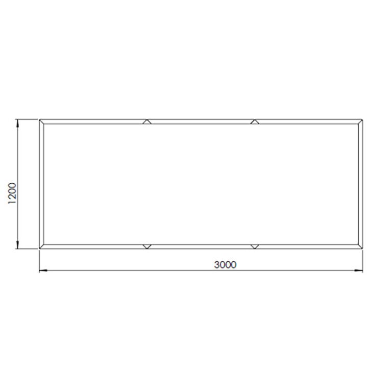 Korito za rože iz jekla corten Texas xxl 300 x 120 cm