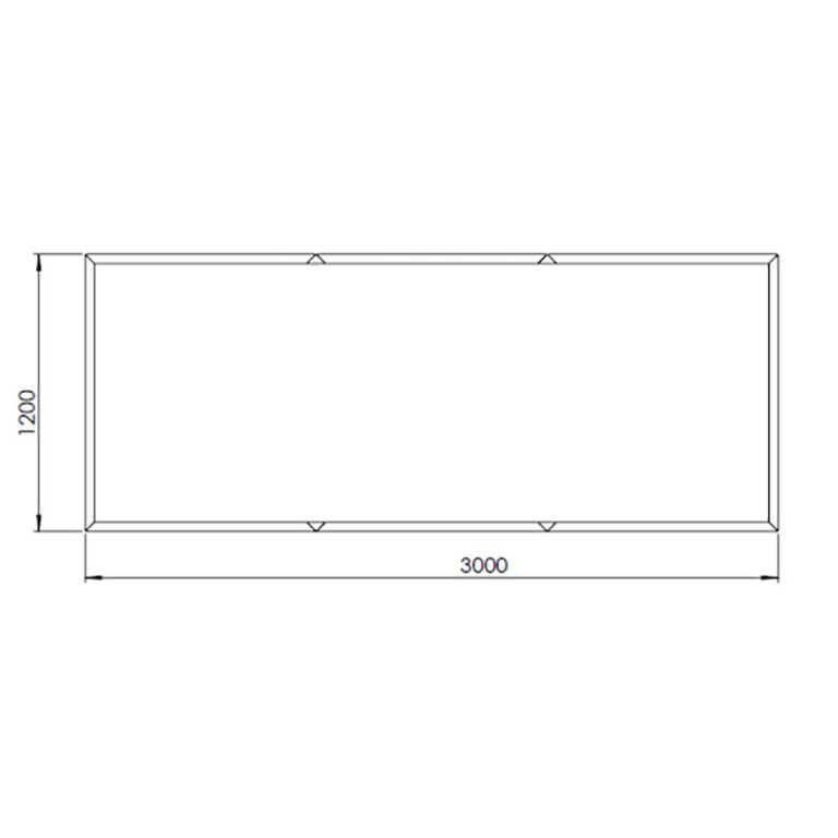 Korito za rože iz prašno barvanega jekla Texas xxl 300 x 120 cm