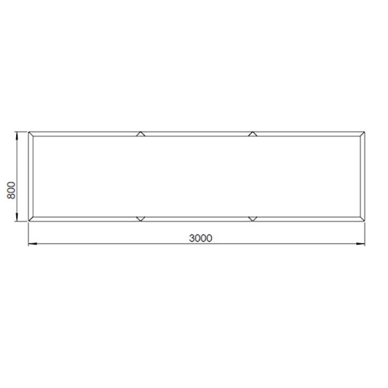 Korito za rože iz jekla corten Texas xxl 300 x 80 cm