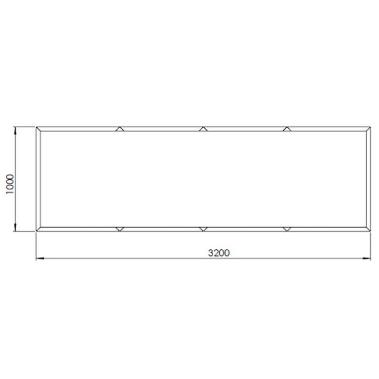 Korito za rože iz jekla corten Texas xxl 320 x 100 cm