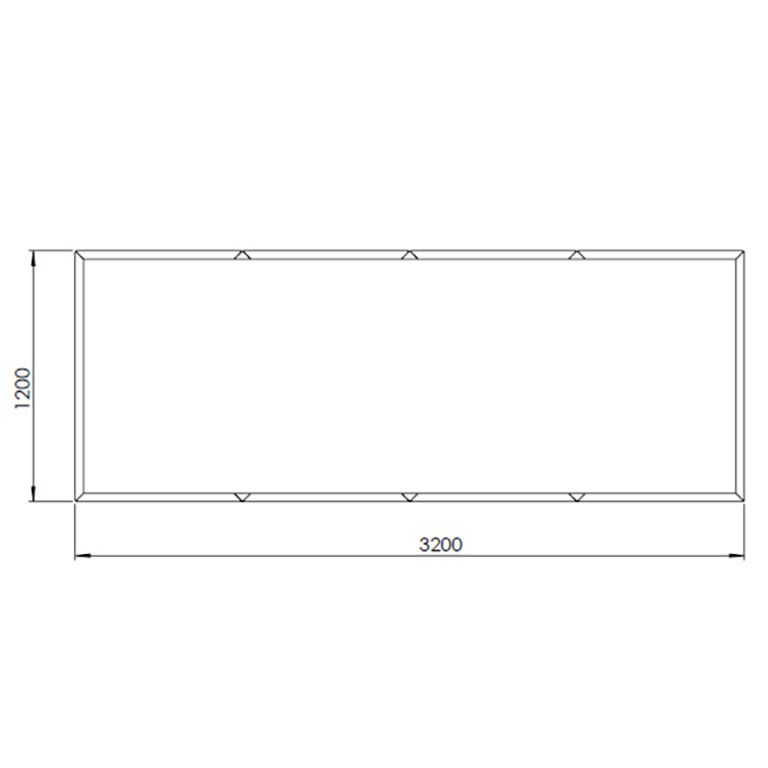 Korito za rože iz jekla corten Texas xxl 320 x 120 cm