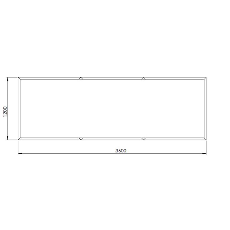 Korito za rože iz jekla corten Texas xxl 360 x 120 cm