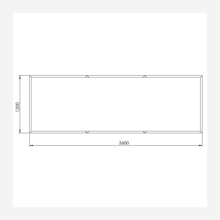 Korito za rože iz prašno barvanega jekla Texas xxl 360 x 120 cm