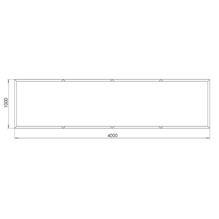 Korito za rože iz prašno barvanega jekla Texas xxl 400 x 100 cm