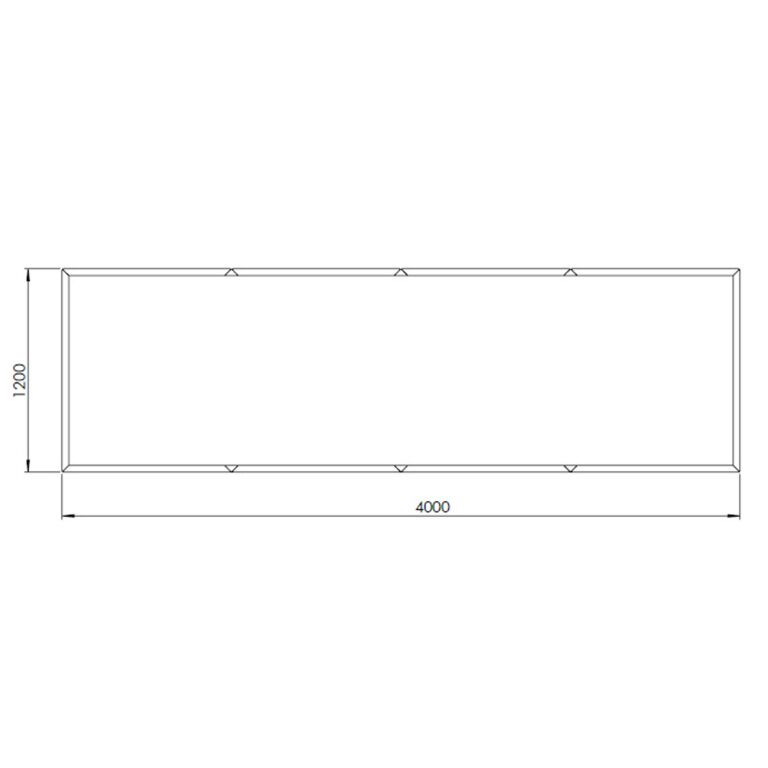 Korito za rože iz jekla corten Texas xxl 400 x 120 cm