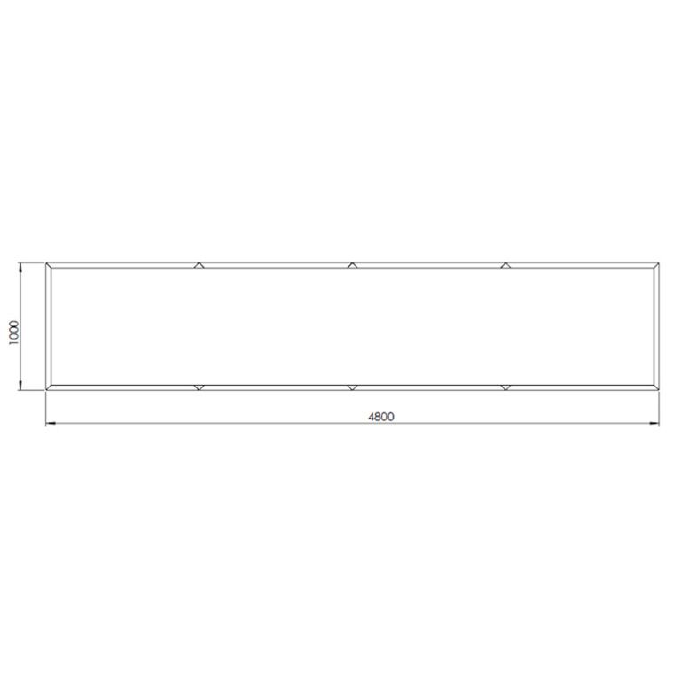 Korito za rože iz prašno barvanega jekla Texas xxl 480 x 100 cm