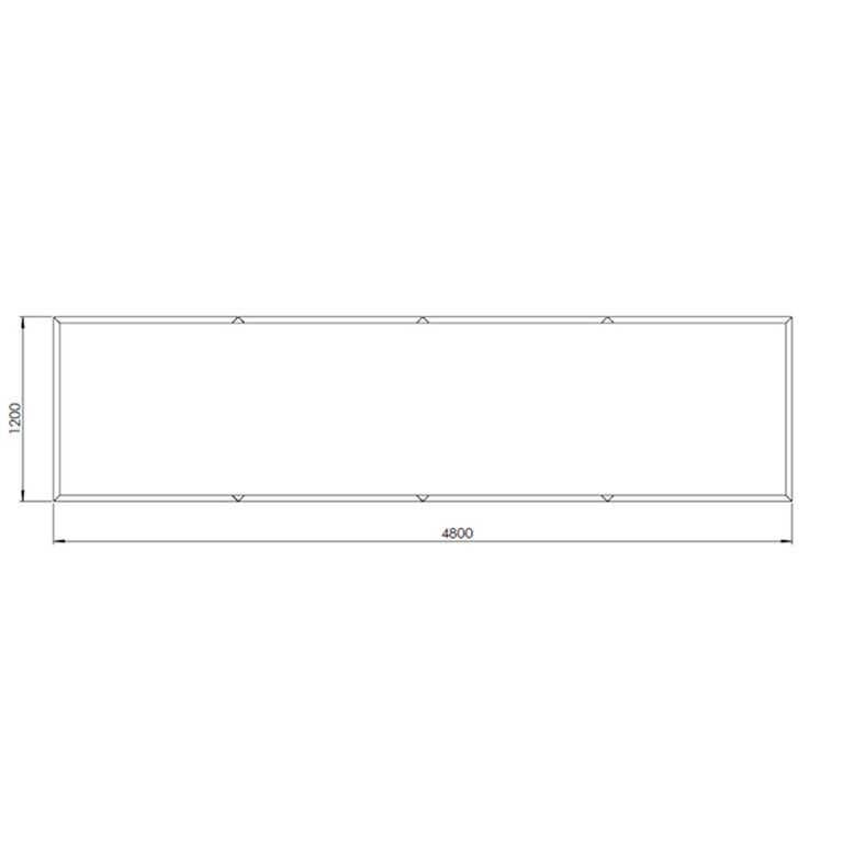 Korito za rože iz jekla corten Texas xxl 480 x 120 cm