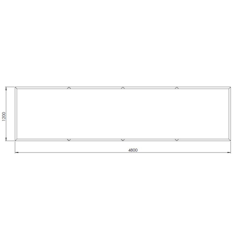 Korito za rože iz prašno barvanega jekla Texas xxl 480 x 120 cm