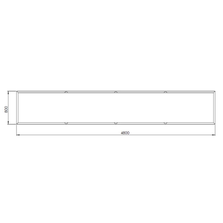 Korito za rože iz jekla corten Texas xxl 480 x 80 cm