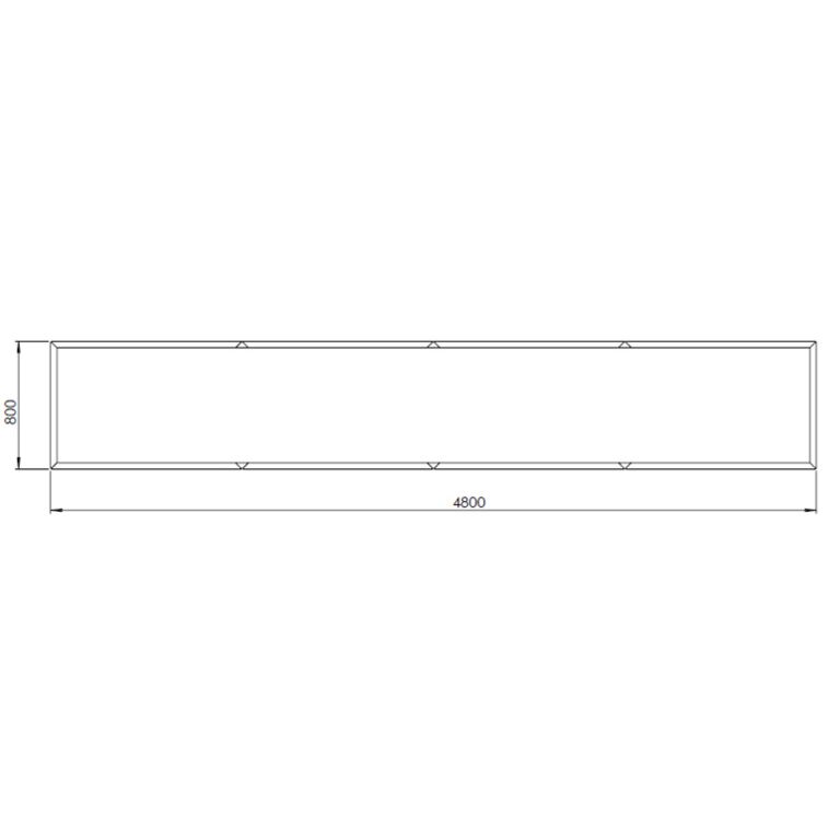 Korito za rože iz prašno barvanega jekla Texas xxl 480 x 80 cm
