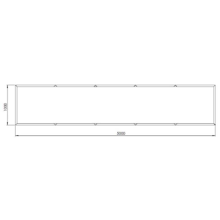 Korito za rože iz jekla corten Texas xxl 500 x 100 cm