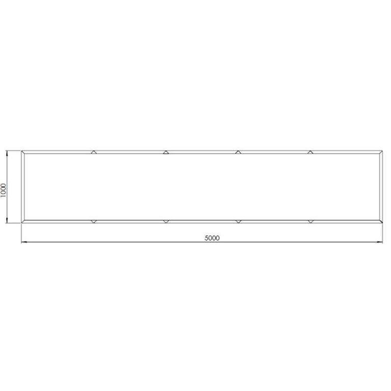 Korito za rože iz prašno barvanega jekla Texas xxl 500 x 100 cm