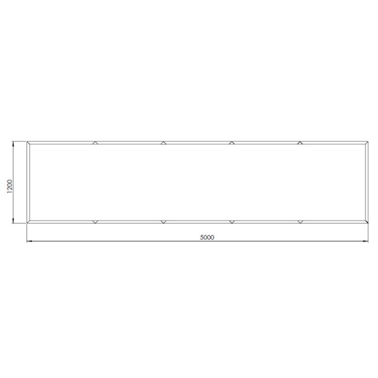 Korito za rože iz jekla corten Texas xxl 500 x 120 cm