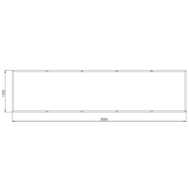 Korito za rože iz prašno barvanega jekla Texas xxl 500 x 120 cm