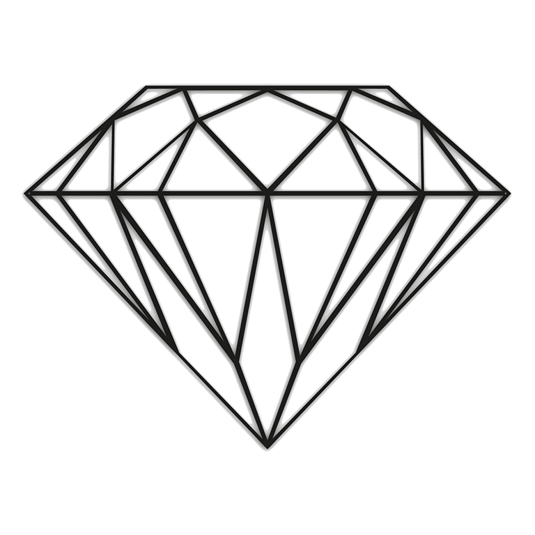 Kovinski stenska dekoracija Diamant *OP=OP