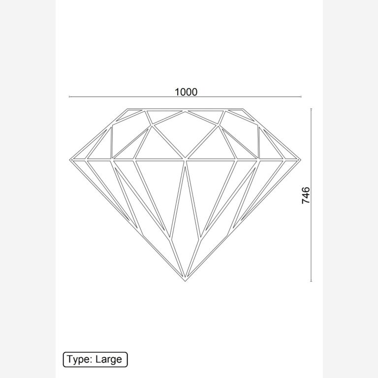 Kovinski stenska dekoracija Diamant *OP=OP