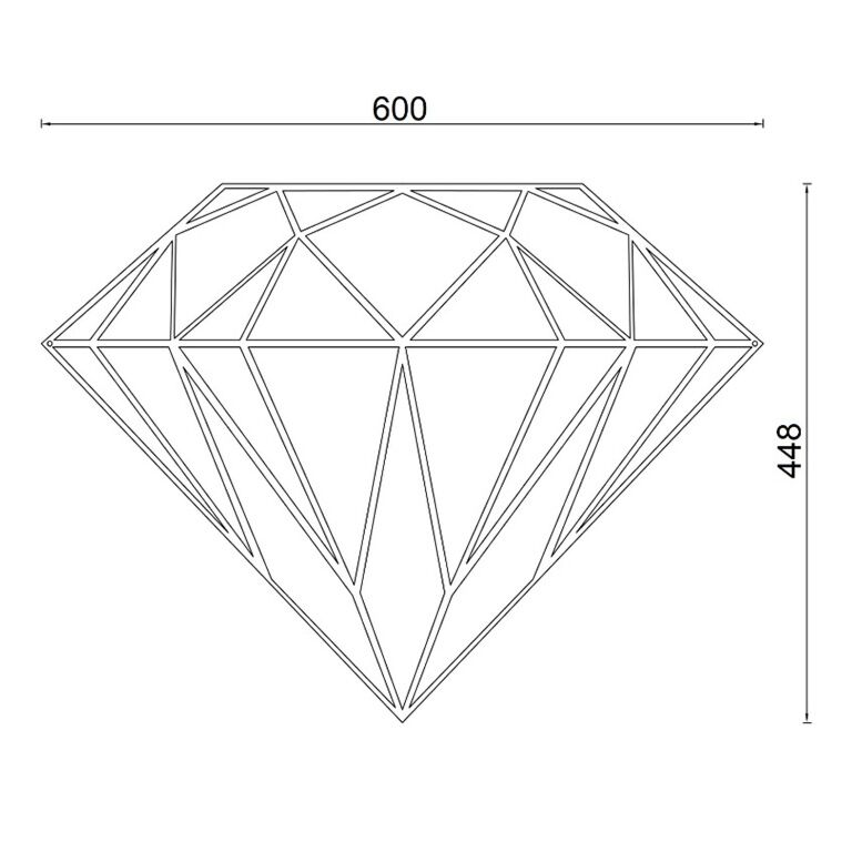 Kovinski stenska dekoracija Diamant *OP=OP