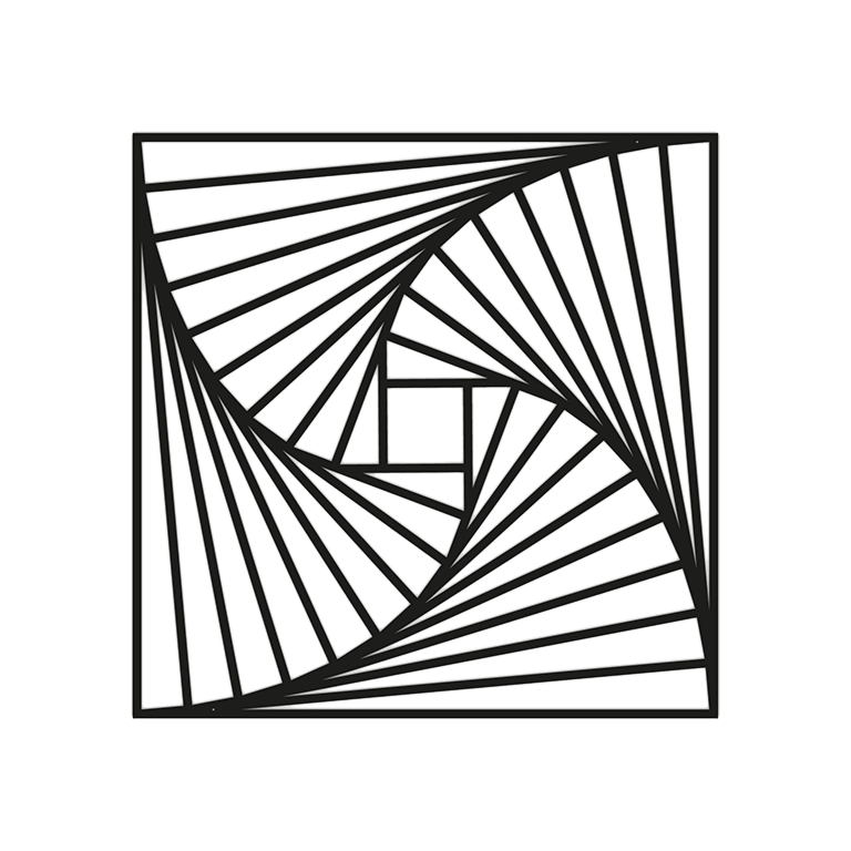 Kovinski stenska dekoracija Geometrijske oblike 3.0