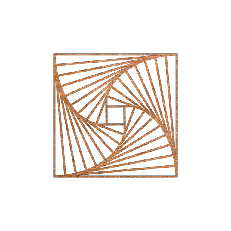 Stenska dekoracija iz jekla corten Geometrijske oblike 3.0