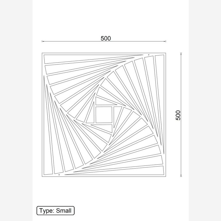 Kovinski stenska dekoracija Geometrijske oblike 3.0