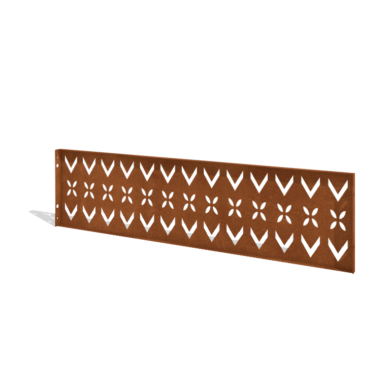 Vrtna ograja iz jekla corten H ploščo V 180 x 47,5 cm