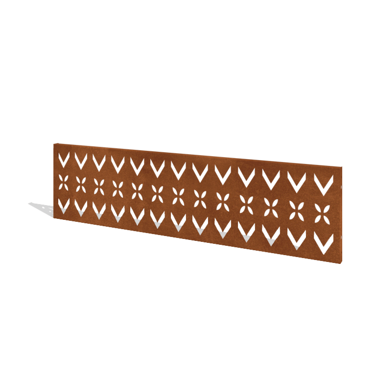 Vrtna ograja iz jekla corten H ploščo V 180 x 47,5 cm