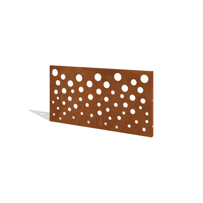 Vrtna ograja iz jekla corten H ploščo B 120 x 63,3 cm