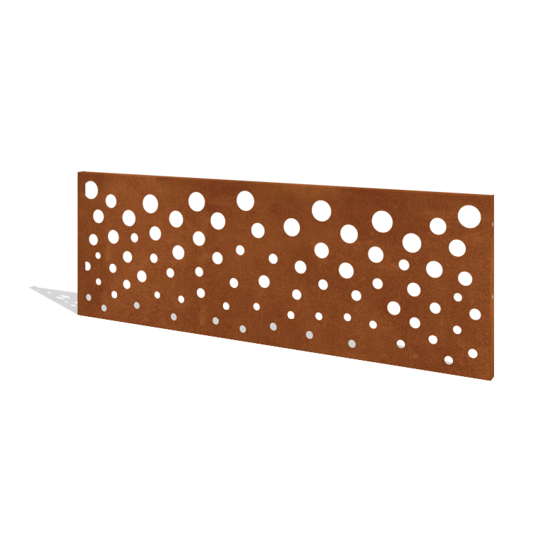 Vrtna ograja iz jekla corten H ploščo B 180 x 63,3 cm