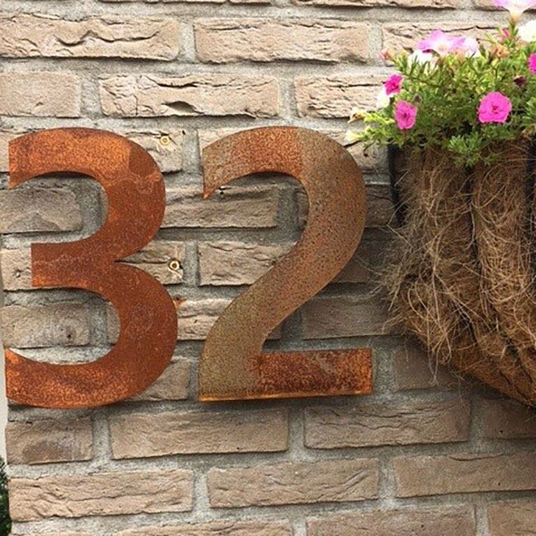Hišna številka iz jekla corten 2 - 50 cm